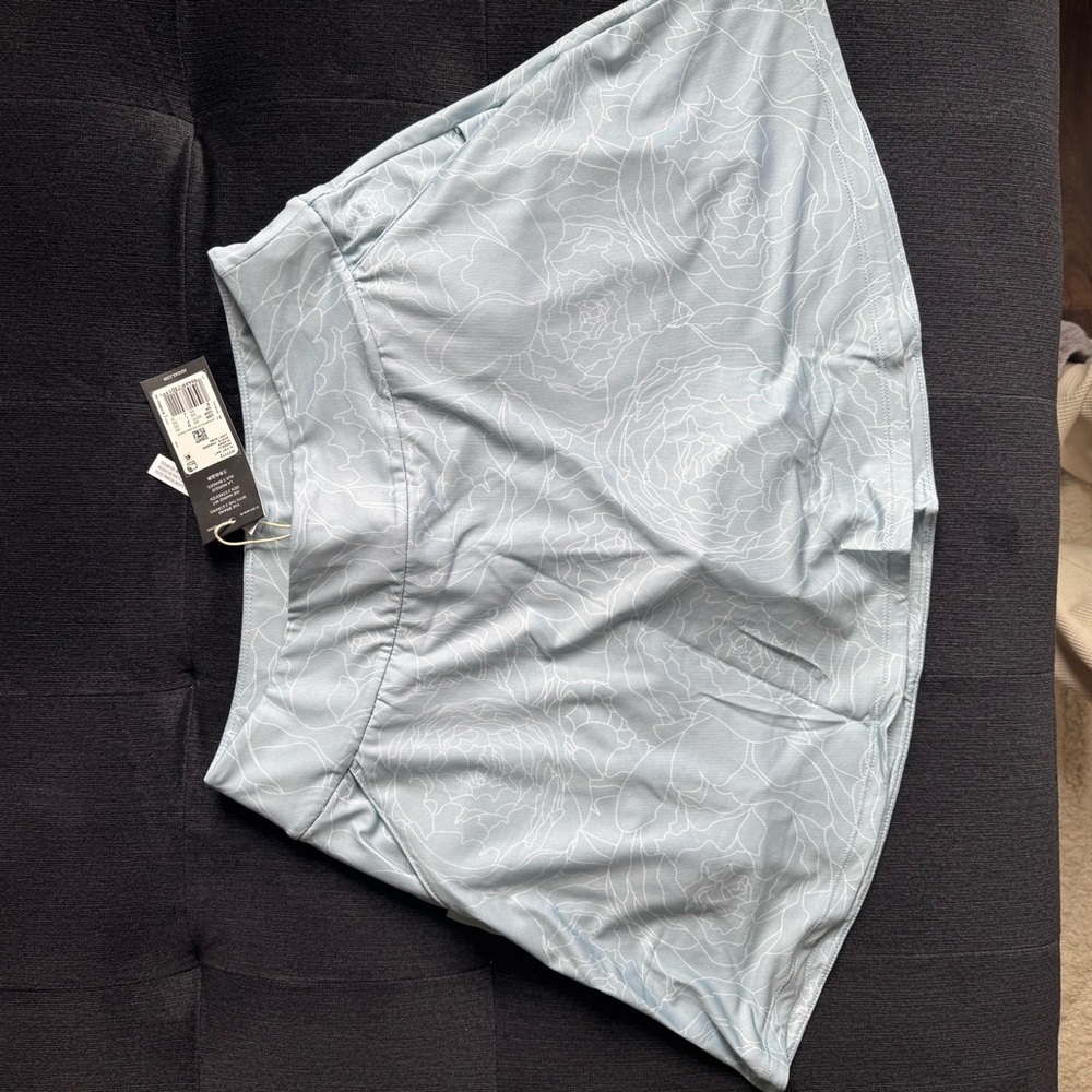 Adidas Light Blue Skort with Floral Pattern